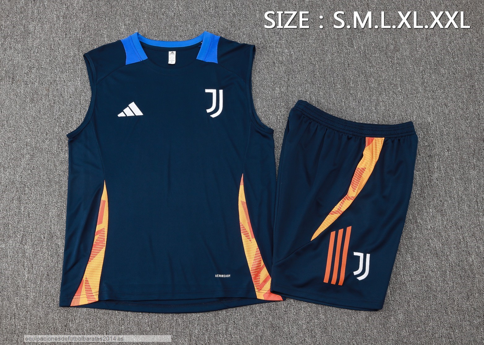 Nuevo Entrenamiento Sin Mangas Conjunto Completo Juventus 24/25 Azul Marino Baratas